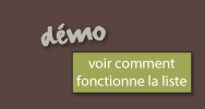 voir comment fonctionne la liste